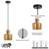 Harper Marimore Glass Pendant Lamp - Amber Lustere