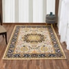 Presto Cream Traditional Hand Tufted Wool Carpet 5X7 Feet