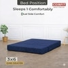 Coirfit Folding 1 Seater Single Foam Fold Out Sofa Cum Bed in Dark Blue Colour
