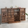 Keaton Sheesham Wood Bar Cabinet in Provincial Teak Finish