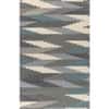 Jaipur Rugs Soft Ikat Wool 5x8 Feet Smoke Blue And Liquorice Dhurrie Carpet
