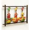 Desert Art Metal Handpainted Three Sardar Wall Hanging Frame in Multicolour