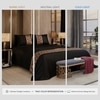 Stoa Paris Satin Bedsheet for Double Bed (228 cm x 254 cm) with 2 Pillow Covers heet for Black Gold