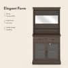 Riveria Solid Wood Bar Cabinet (Danish Walnut Finish)