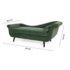 Kabera Velvet Chaise Launger in Green Colour