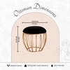 Axel Leatherette Cage Metallic Stool in Brown Color