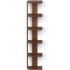 BLUEWUD Braine Engineered Wood Multipurpose Wall Decor Floating & Free Standing Shelf Display Rack Decorative Hall D�cor for Living Room Home Furniture (6 Square Shelves) (Brown Maple)