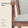 Bella Lounge Chair Finish Teak Grey Floral Azco Colour