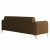 Veniza Velvet 3 Seater Sofa In Brown Colour