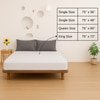 Premium Terry Polyester Fabric Waterproof Mattress Navy Blue King 75X72