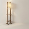 Biped Beige Jute Floor Lamp with Beige Jute Base