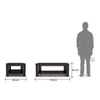 Striado Rectangular Solid Wood Coffee Table In Mahogany Finish
