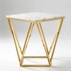 Geometric Metal Side Table in Gold Colour