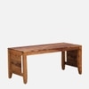 Dolce Rectangular Solid Wood Coffee Table In Walnut Finish
