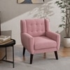 Azriah Boucle Fabric Accent Chair in Pink