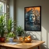 The Castle Decor Lord Shiva Wall Painting Framed Artwork 20x30 Inch Style 2
