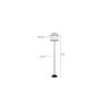 Naveen Multicolour Fabric Floor Lamp with Black Iron Base