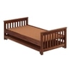 Monarch Solid Wood Solid Trundle Bed in Teak Finish