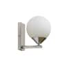 Orbit Single Light Opal Glass Wall Lamp