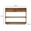 Perla Mango Wood Console Table in Provincial Teak Finish With 2 Drawer