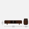 Tivaro Solid Wood TV unit In Rustic Teak Finish