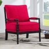 Luxe Boucle Fabric Lounge Chair in Red Colour