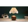 Vintage cotton off-white with Natural Wood Table Lamp