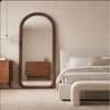 The Artment Unbreakable Brown Arch Puff Floor Mirror (160 x 50) cm