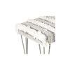 Belmont Sheesham Wood Mid Century 3 Seater Bench With Metal Legs In Grey Fabric