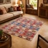 Imperial Knots Red Multicolor Kilim Hand Woven Dhurrie 4x6 Feet