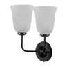 Devansh Metal Electric Wall Light in black Colour with White Shade Count of 2 Lights