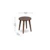 Evangeline Solid Wood  Ottomon in  Blue Colour
