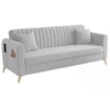 Daraco Velvet 3 Seater Sofa in Grey Color