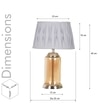 Duffield Amber Glass Table Lamp With  Cotton Shade