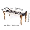 Oakville Sheesham Wood 2 Seater Maachi Bench In Black & White Rope Canning