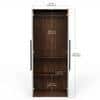 Maltein 2 Door Engineered Wood Wardrobe In Brown Maple & White Finish