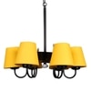 Devansh Black Wall Mounted Lamp With Beige Jute Shade