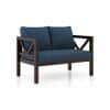 Alden 2 Seater Wooden Sofa (Indigo Blue Honduras)