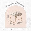 Bohemian Jacquard Metallic Stool in Black & Off White Color