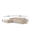 Comforthaven Wood Right Aligned 3-Seater With Upholstery Non Storage Sofa In Grey Colour