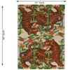 Royal Jungle Tiger Wool Rectangle Carpets Hand Tufted in Multicolour Colour