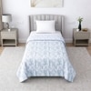 White and Green Shade Floral Dohar Pure Cotton Single Bed Reversible