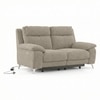 Emila Fabric Two Seater Motorized Recliner in Fossil Weave Colour
