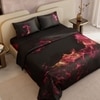 Stoa Paris 300TC UltraSatin King Size Comforter,  Lightweight, Burgundy Golden