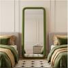 The Artment Unbreakable Green Square Puff Floor Mirror (160 x 50) cm