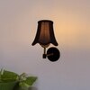 Devansh Gold Wall Mounted Lamp With Black Cotton Shade