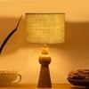 Devansh Yellow Jute Table Lamp With Wood Natural Base (7X18.25 Inches)-17