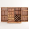 Calipo Sheesham Wood Bar Cabinet in Teak Finish