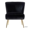 Beato Fabric Accent Chair in Black Colour