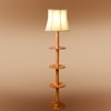 Devansh Shelf Wooden Floor Lamp